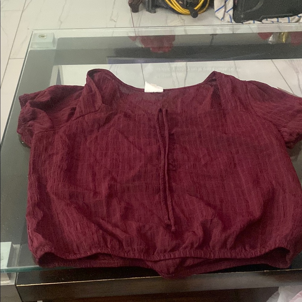 Elegant Burgundy Women's Top